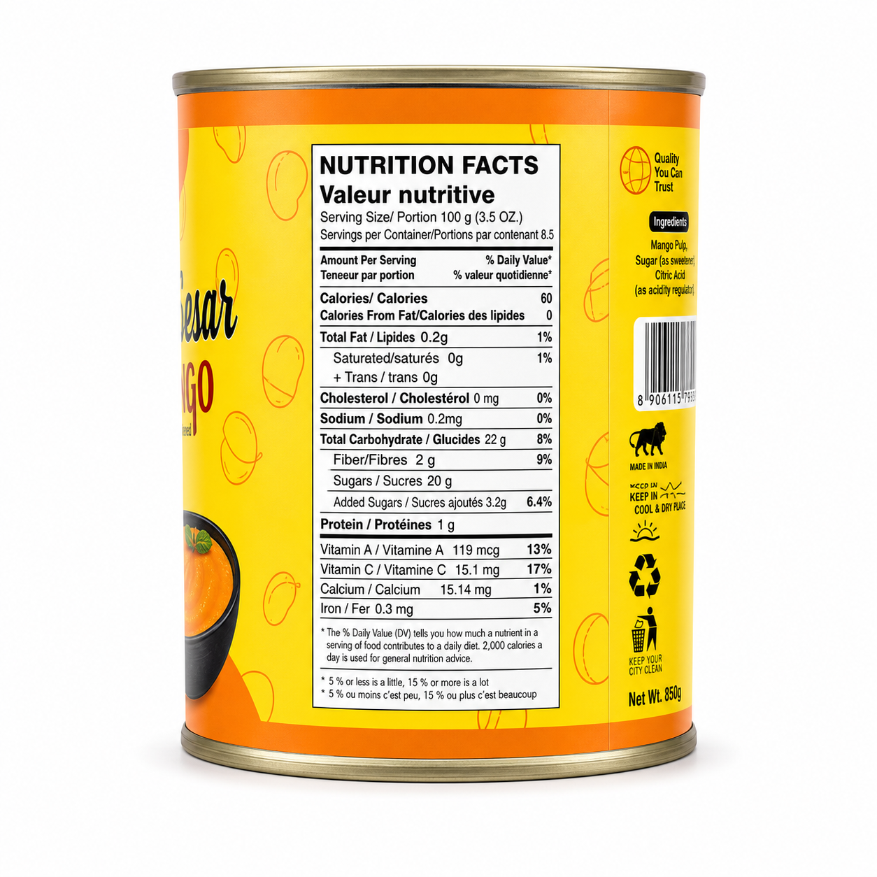 Mango Pulp (Kesar) - 850GM