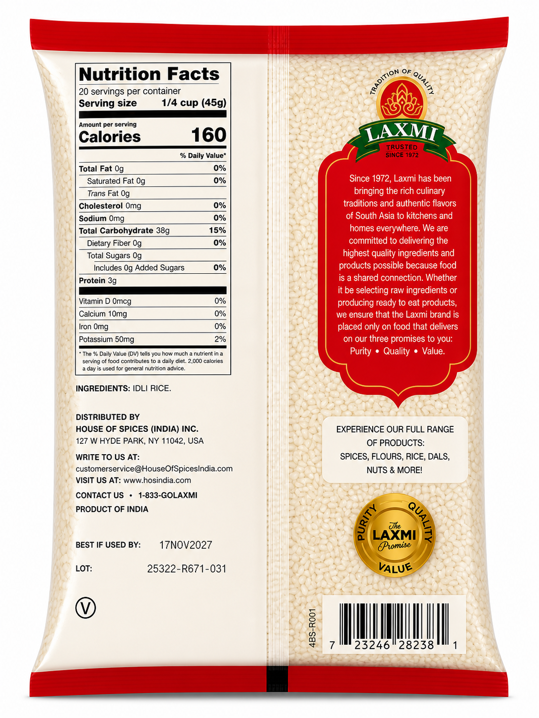 Laxmi Idli Rice - 4LB