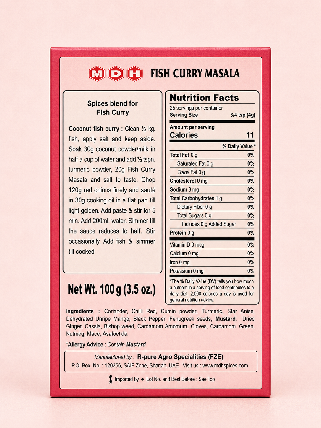 MDH Fish Curry Masala - 100GM