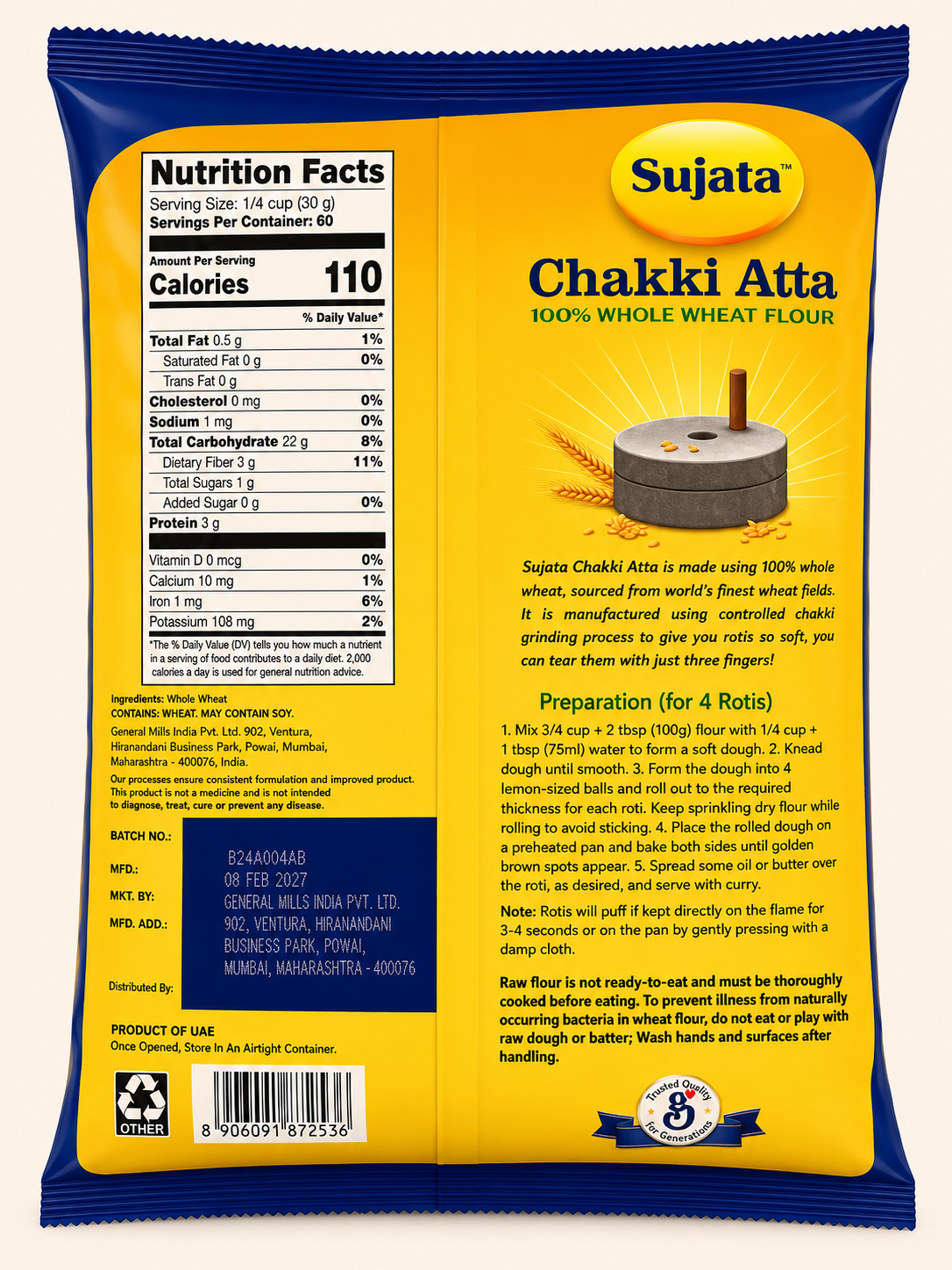 Sujata Chakki Atta - 4LB